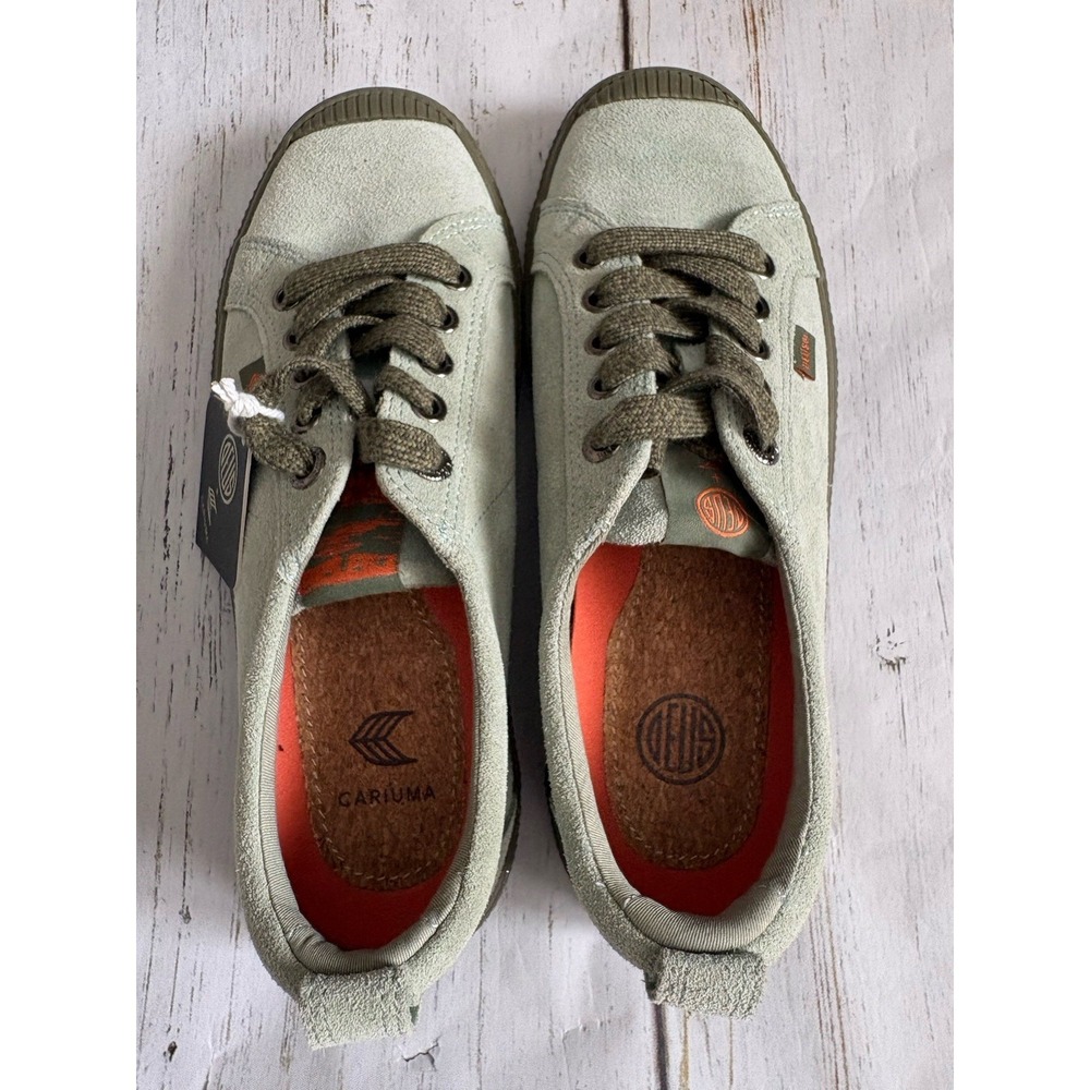 Cariuma X Deus Ex Machina OCA LOW Green Suede sneaker sz W7/M 5.5 BRAZIL Skater - Picture 3 of 6